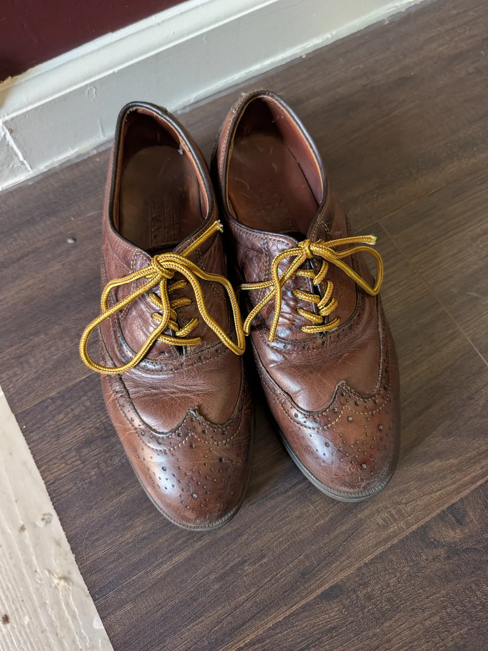 IRON AGE Boots & Shoes Made In USA Brown Leather Brogues Oxford Shoes 7M